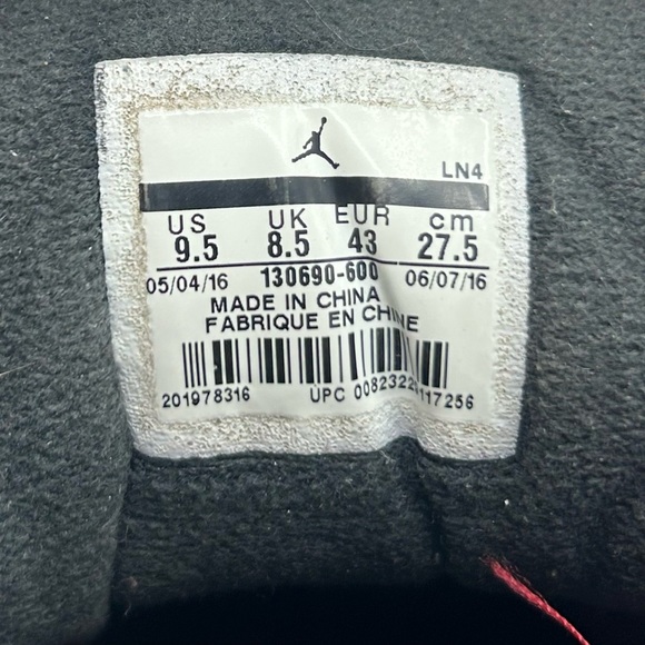 Jordan 12 Retro Gym Red, men’s size 9.5 - Picture 9 of 9